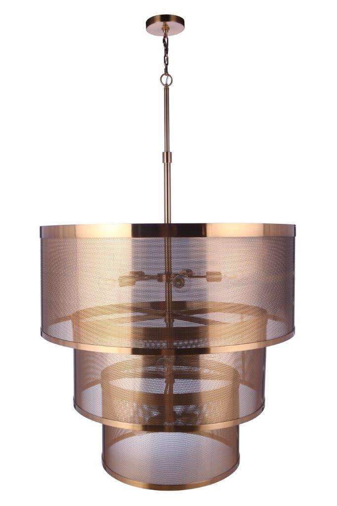 Craftmade - 58992-SB - 12 Light Pendant - Mesh - Satin Brass