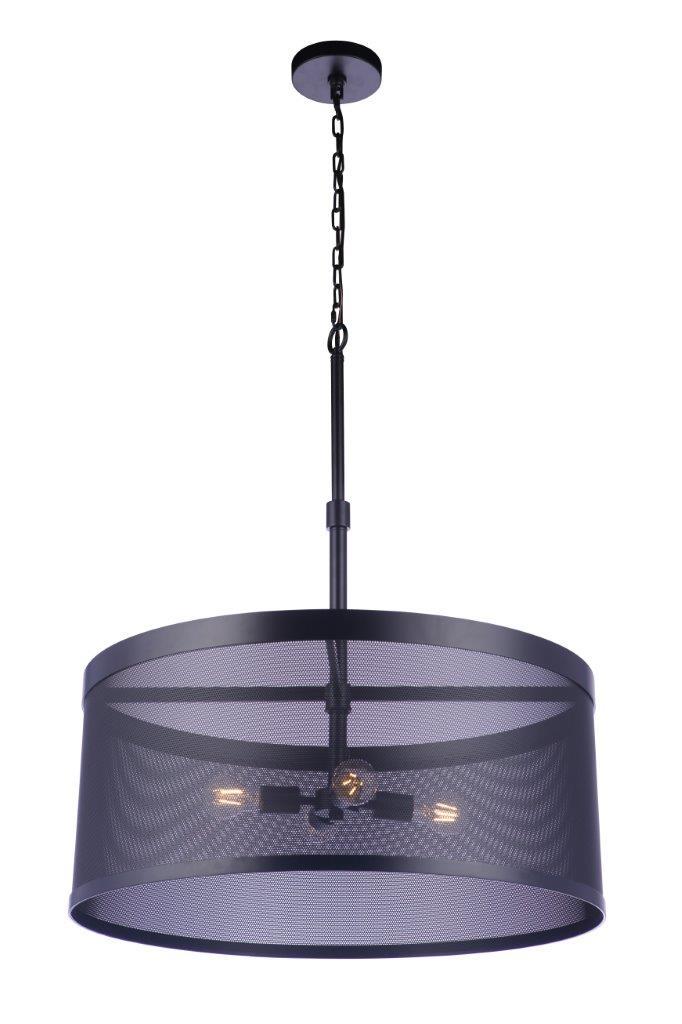 Craftmade - 58994-FB - Four Light Pendant - Mesh - Flat Black