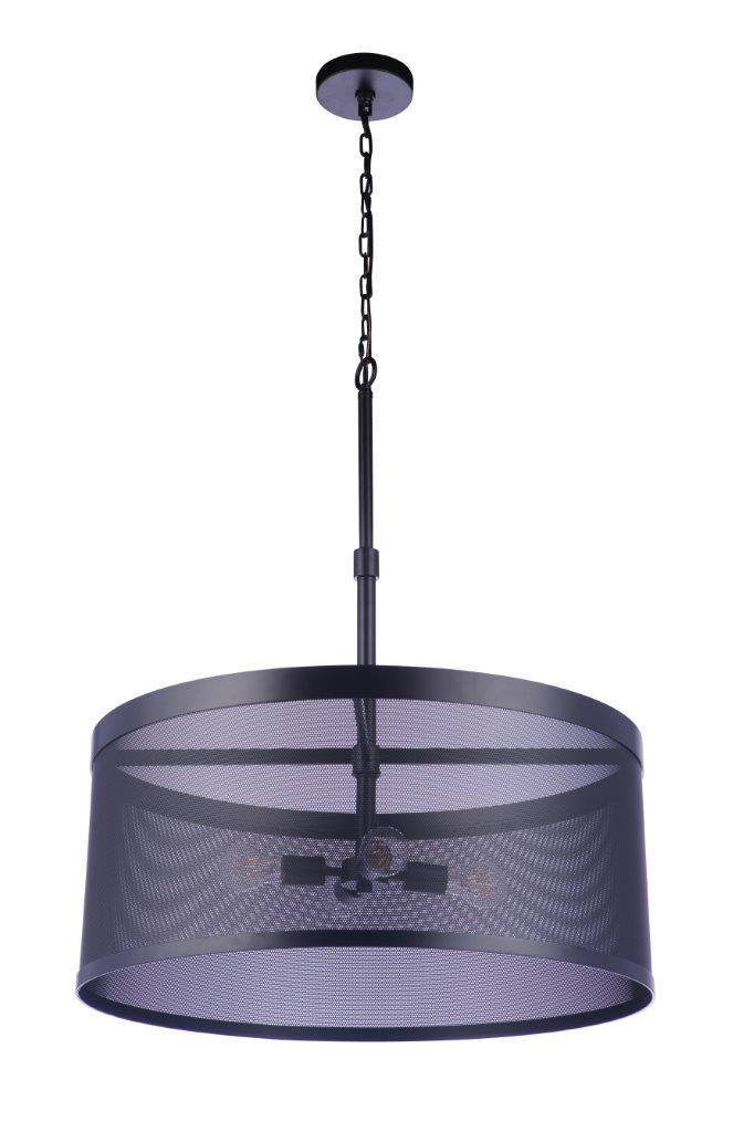 Craftmade - 58994-FB - Four Light Pendant - Mesh - Flat Black