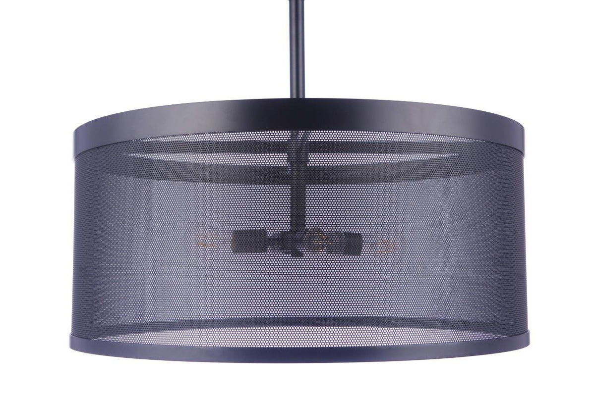 Craftmade - 58994-FB - Four Light Pendant - Mesh - Flat Black