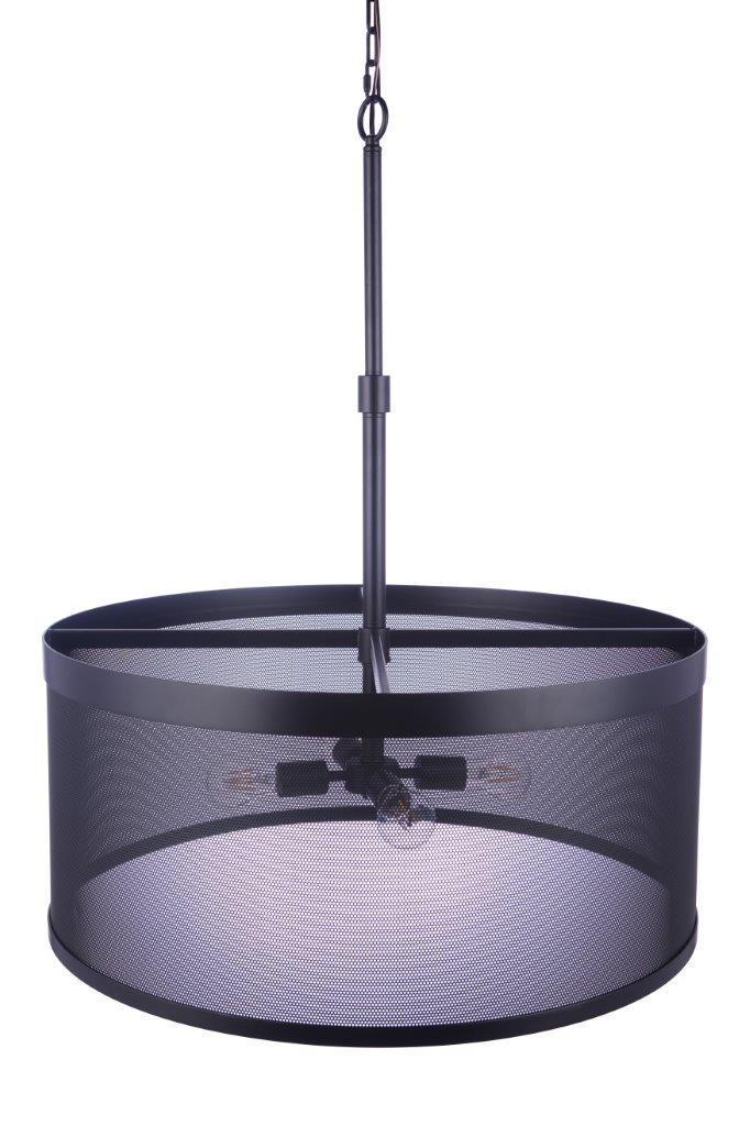 Craftmade - 58994-FB - Four Light Pendant - Mesh - Flat Black
