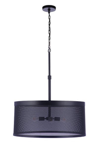 Craftmade - 58994-FB - Four Light Pendant - Mesh - Flat Black