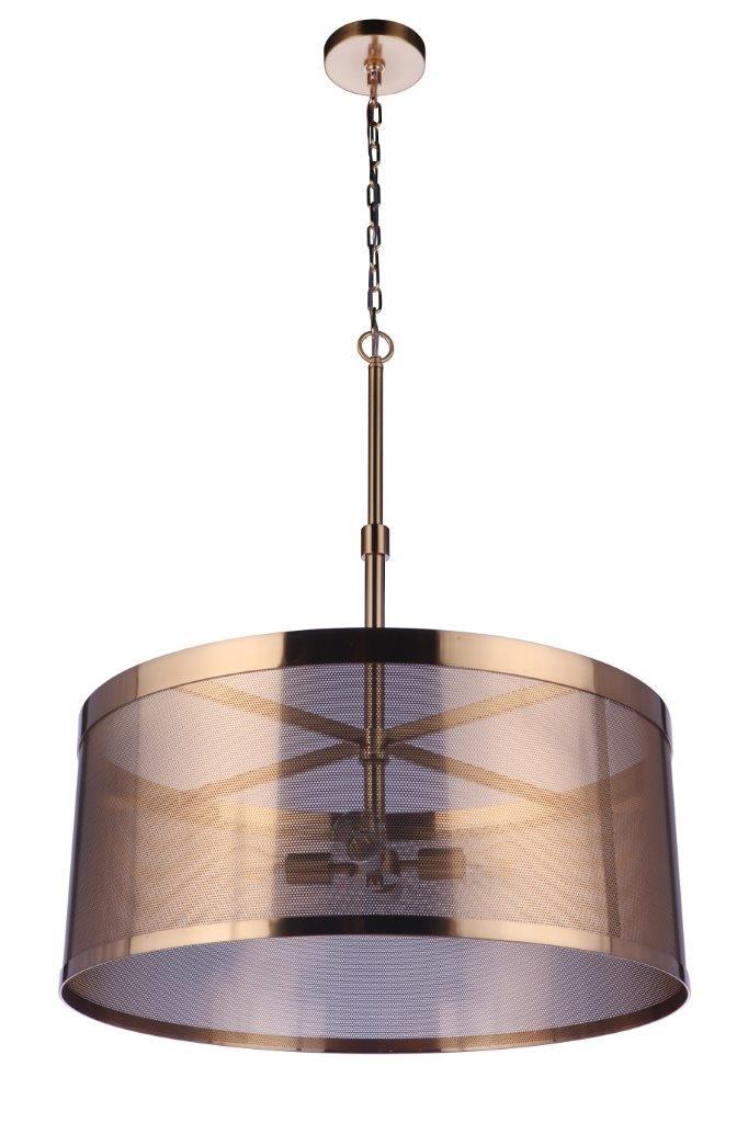 Craftmade - 58994-SB - Four Light Pendant - Mesh - Satin Brass