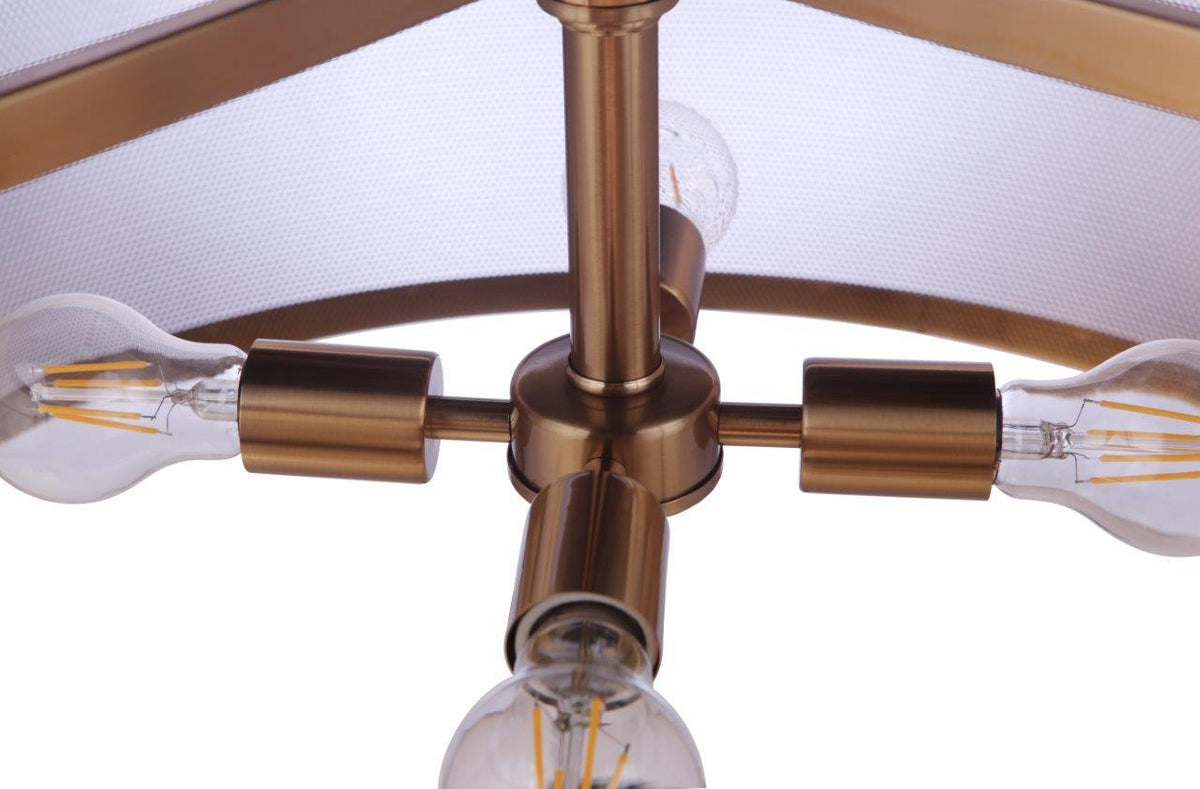 Craftmade - 58994-SB - Four Light Pendant - Mesh - Satin Brass