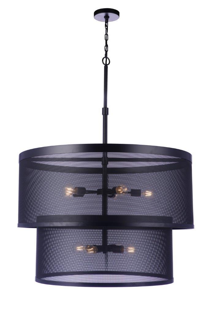 Craftmade - 58999-FB - Nine Light Pendant - Mesh - Flat Black