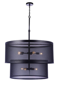 Craftmade - 58999-FB - Nine Light Pendant - Mesh - Flat Black