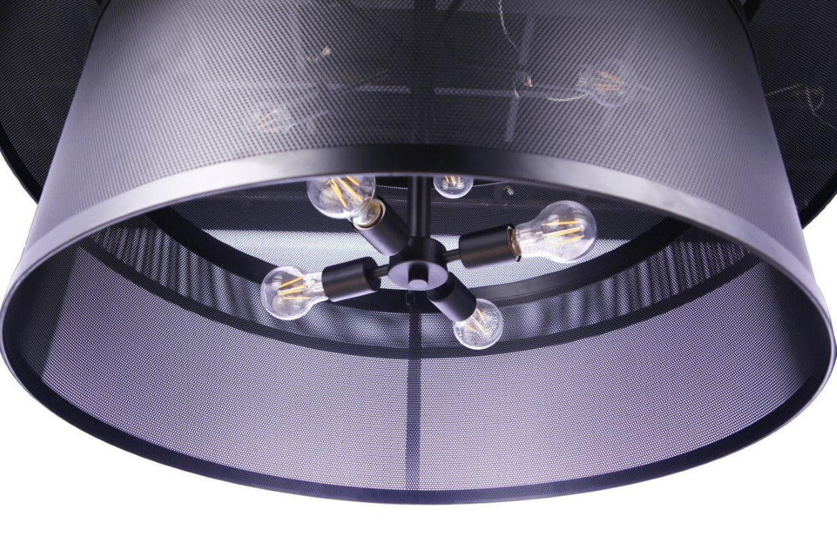 Craftmade - 58999-FB - Nine Light Pendant - Mesh - Flat Black
