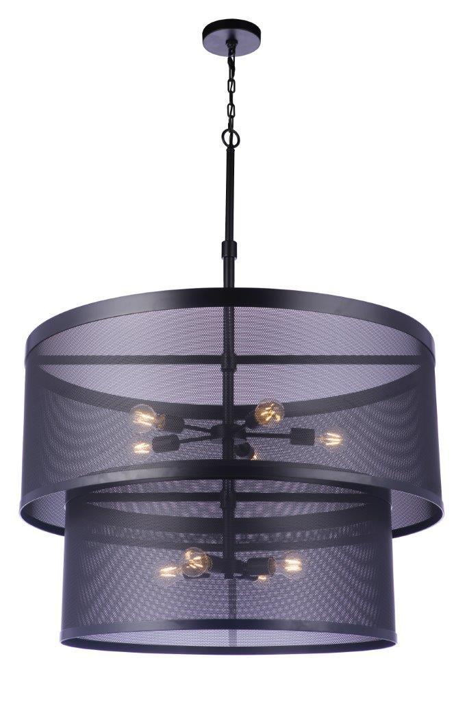 Craftmade - 58999-FB - Nine Light Pendant - Mesh - Flat Black