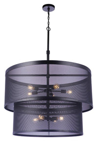 Craftmade - 58999-FB - Nine Light Pendant - Mesh - Flat Black