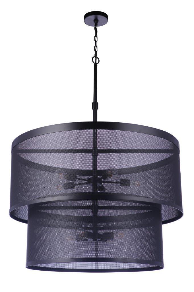 Craftmade - 58999-FB - Nine Light Pendant - Mesh - Flat Black