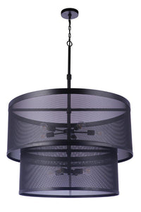 Craftmade - 58999-FB - Nine Light Pendant - Mesh - Flat Black