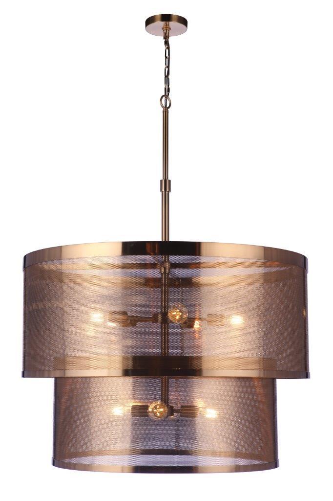 Craftmade - 58999-SB - Nine Light Pendant - Mesh - Satin Brass
