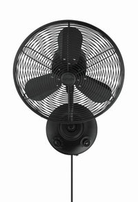 Craftmade - BW116FB3 - 14" Wall Fan - Bellows I Indoor/Outdoor - Flat Black