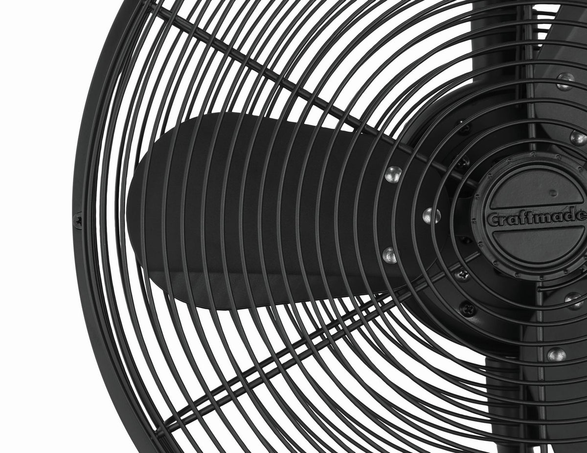 Craftmade - BW116FB3 - 14" Wall Fan - Bellows I Indoor/Outdoor - Flat Black