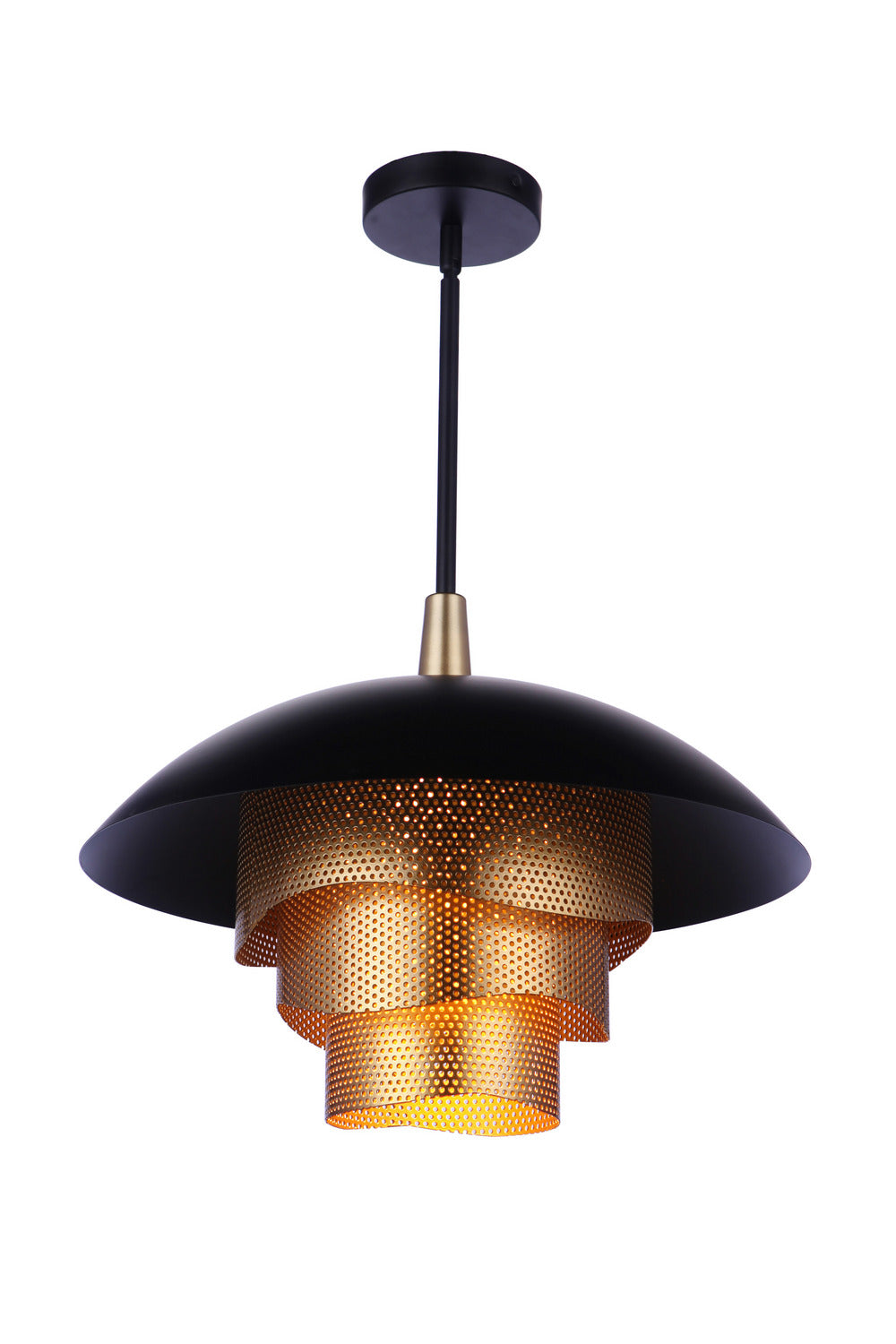Craftmade - P1010FBMG-LED - LED Pendant - Sculptural Statement Pendants - Flat Black/Matte Gold