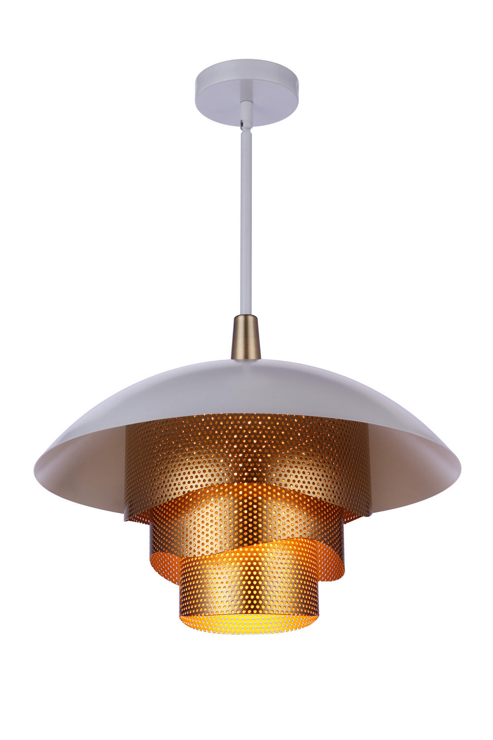 Craftmade - P1010MWWMG-LED - LED Pendant - Sculptural Statement Pendants - Matte White/Matte Gold