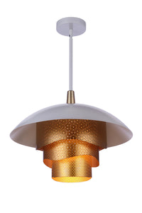 Craftmade - P1010MWWMG-LED - LED Pendant - Sculptural Statement Pendants - Matte White/Matte Gold