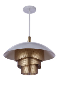 Craftmade - P1010MWWMG-LED - LED Pendant - Sculptural Statement Pendants - Matte White/Matte Gold