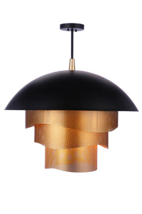 Craftmade - P1011FBMG-LED - LED Pendant - Sculptural Statement Pendants - Flat Black/Matte Gold