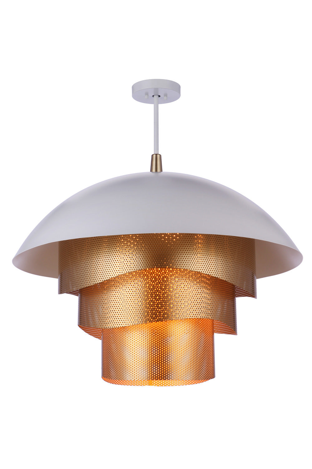 Craftmade - P1011MWWMG-LED - LED Pendant - Sculptural Statement Pendants - Matte White/Matte Gold