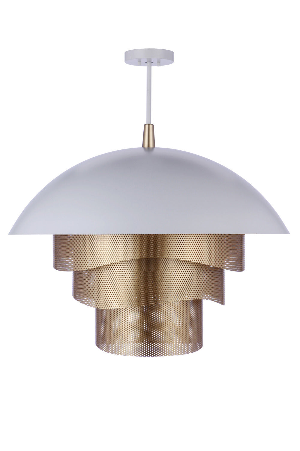 Craftmade - P1011MWWMG-LED - LED Pendant - Sculptural Statement Pendants - Matte White/Matte Gold