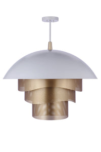 Craftmade - P1011MWWMG-LED - LED Pendant - Sculptural Statement Pendants - Matte White/Matte Gold