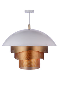 Craftmade - P1011MWWMG-LED - LED Pendant - Sculptural Statement Pendants - Matte White/Matte Gold