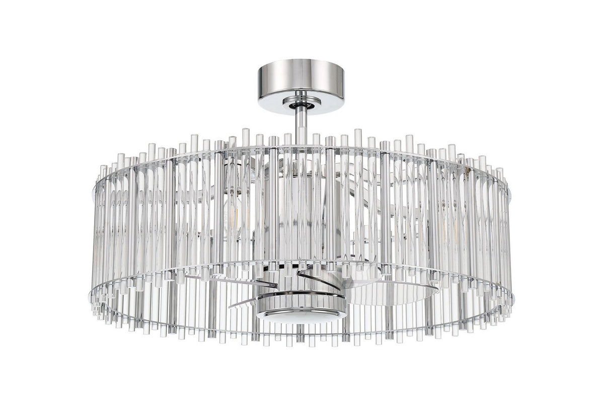 Craftmade - RVL28CH4 - 24"Ceiling Fan - Reveal Fandelier - Chrome
