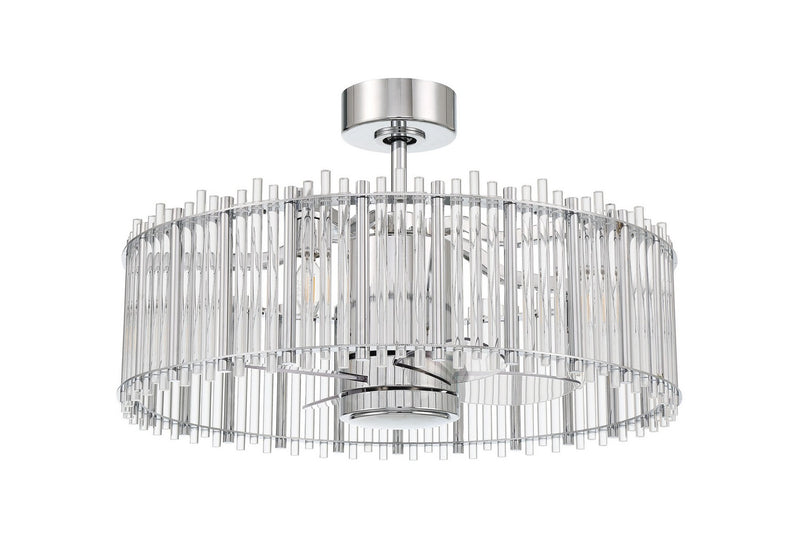 Craftmade - RVL28CH4 - 24"Ceiling Fan - Reveal Fandelier - Chrome