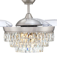 Craftmade - SOF42BNK3 - 42" Ceiling Fan - Sofia 42 Hidden Blades - Brushed Polished Nickel