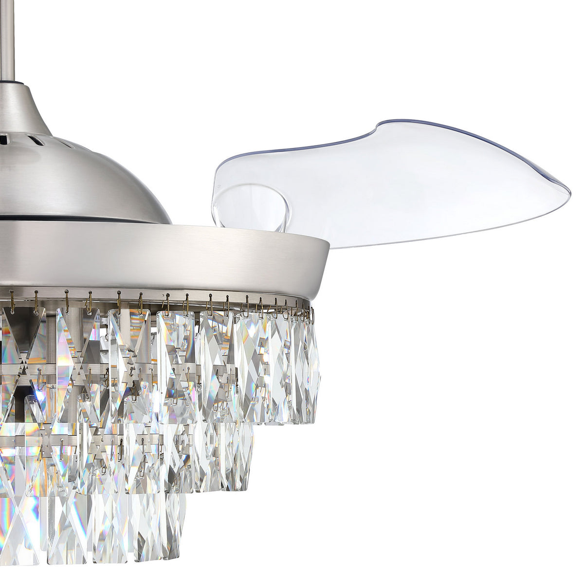 Craftmade - SOF42BNK3 - 42" Ceiling Fan - Sofia 42 Hidden Blades - Brushed Polished Nickel