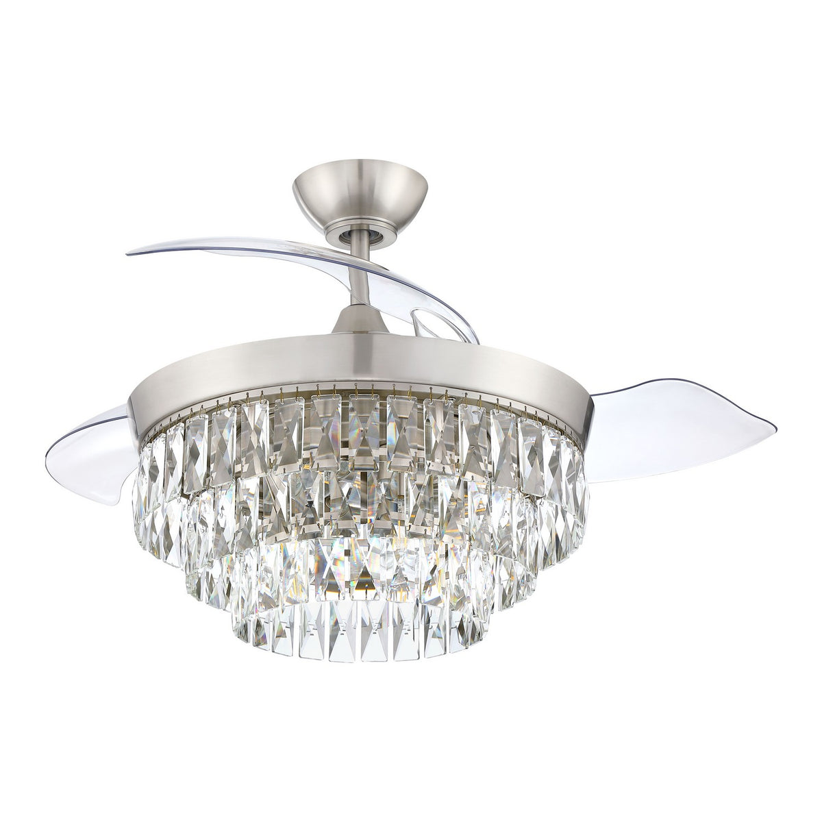 Craftmade - SOF42BNK3 - 42" Ceiling Fan - Sofia 42 Hidden Blades - Brushed Polished Nickel