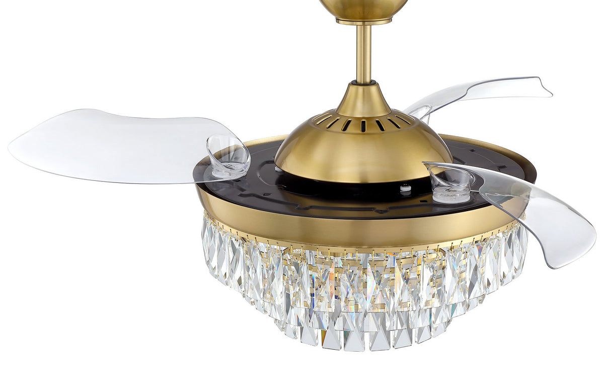 Craftmade - SOF42SB3 - 42" Ceiling Fan - Sofia 42 Hidden Blades - Satin Brass