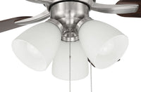 Craftmade - WHL52BNK5C3 - 52" Ceiling Fan - Wheeler 52 3-Light - Brushed Polished Nickel