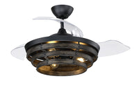 Craftmade - WHS42FBGW3 - 42" Ceiling Fan - Whiskey 42 Hidden Blades - Flat Black