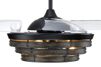 Craftmade - WHS42FBGW3 - 42" Ceiling Fan - Whiskey 42 Hidden Blades - Flat Black