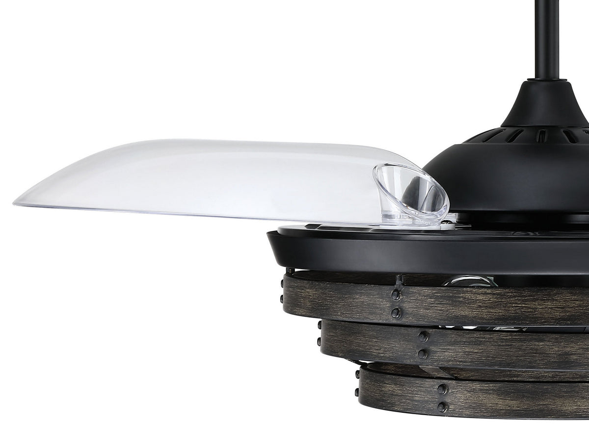 Craftmade - WHS42FBGW3 - 42" Ceiling Fan - Whiskey 42 Hidden Blades - Flat Black