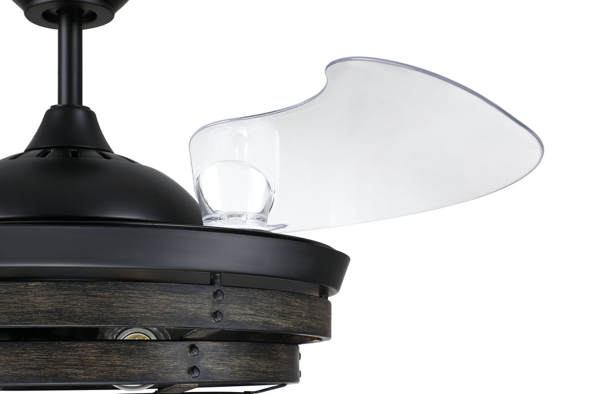 Craftmade - WHS42FBGW3 - 42" Ceiling Fan - Whiskey 42 Hidden Blades - Flat Black