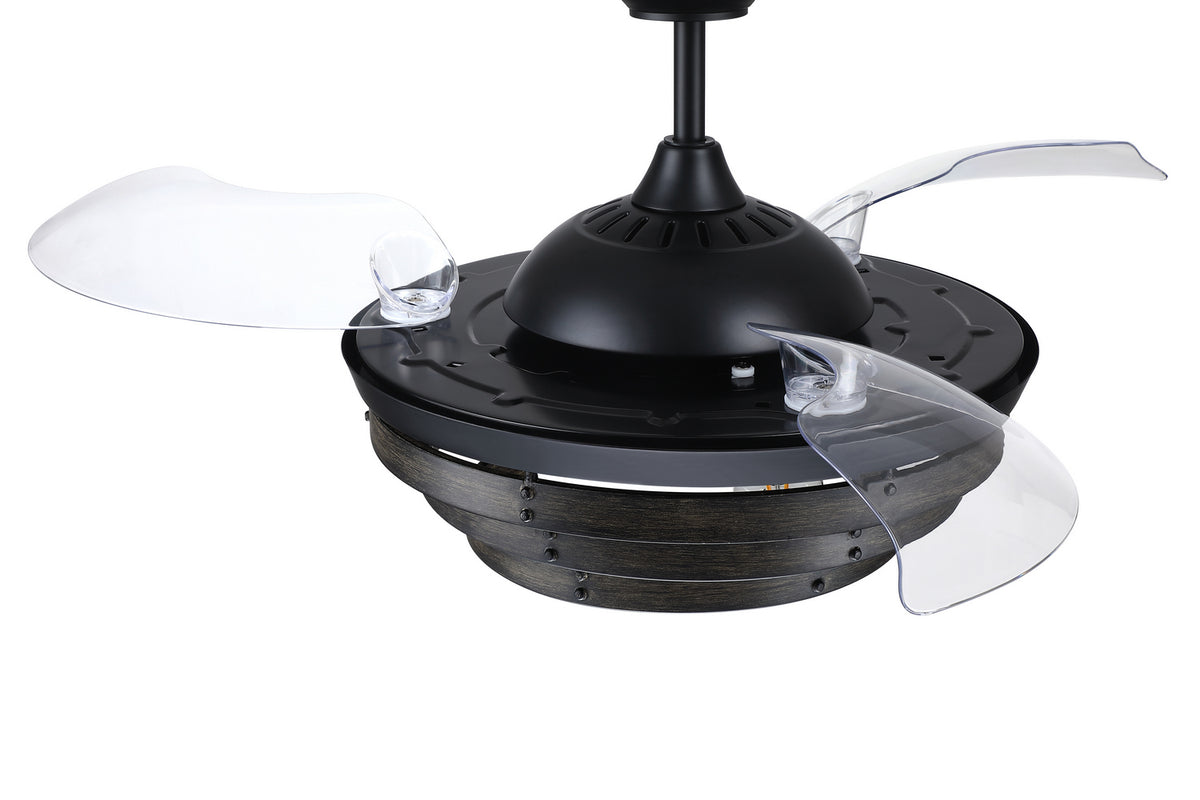 Craftmade - WHS42FBGW3 - 42" Ceiling Fan - Whiskey 42 Hidden Blades - Flat Black