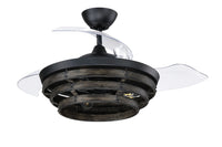 Craftmade - WHS42FBGW3 - 42" Ceiling Fan - Whiskey 42 Hidden Blades - Flat Black