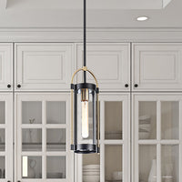 Artcraft - AC11511BB - One Light Pendant - Bonita - Black and Brushed Brass