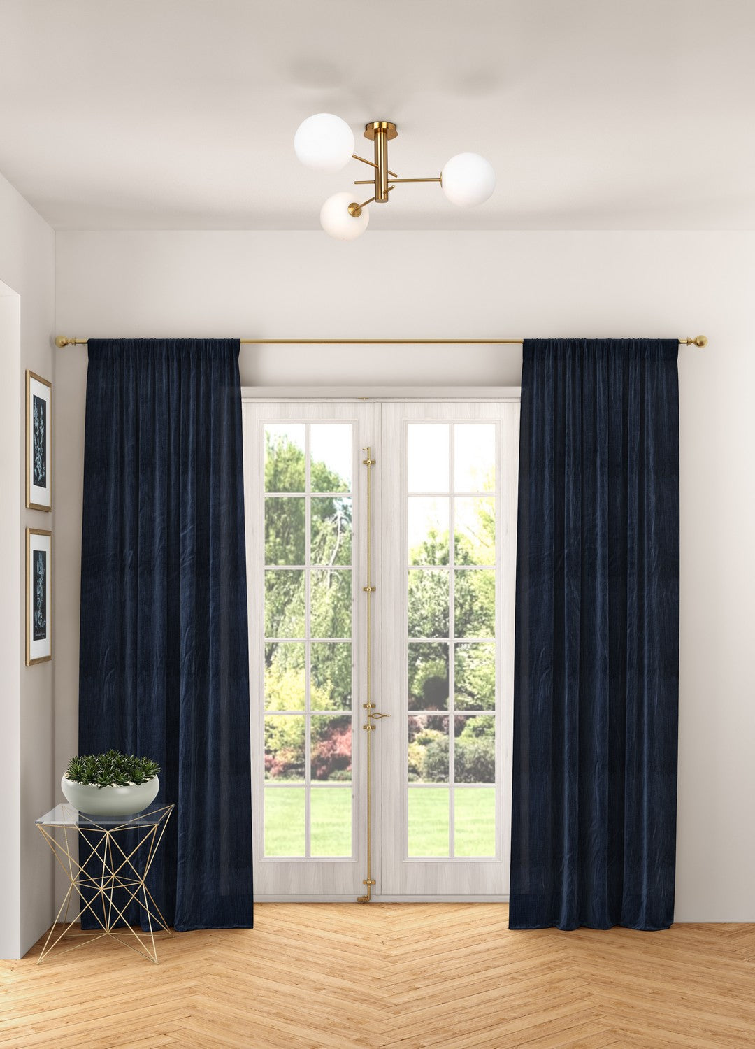 Artcraft - AC11763BR - Three Light Semi-Flush Mount - Aurelia - Brass