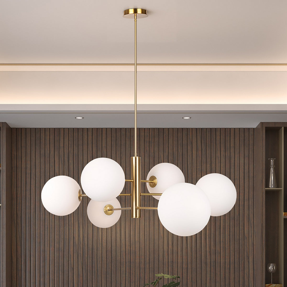 Artcraft - AC11766BR - Six Light Chandelier - Aurelia - Brass