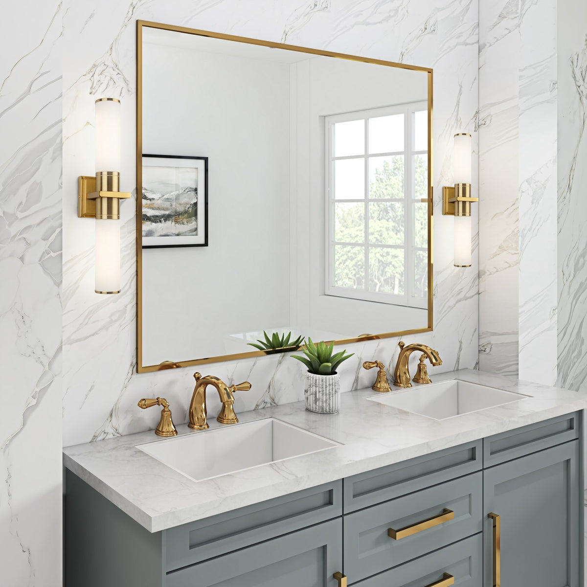 Artcraft - AC11772WB - Two Light Bathroom Vanity - Positano - Brushed Brass
