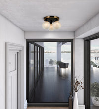 Artcraft - AC11873SW - Three Light Pendant - Gem - Black and Brushed Brass