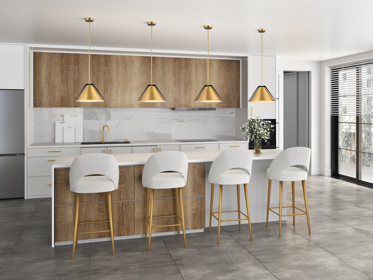 Artcraft - AC11910BR - One Light Pendant - Baltic - Brass and black