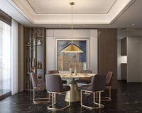 Artcraft - AC11914BR - Three Light Pendant - Baltic - Brass and black