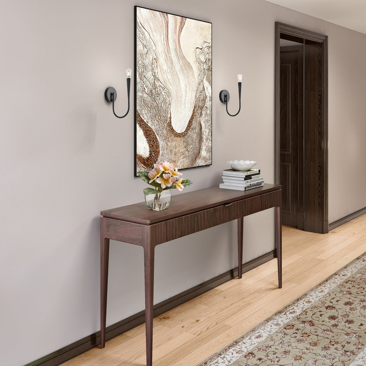 Artcraft - AC11921BK - One Light Wall Sconce - Bronte - Black