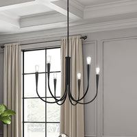 Artcraft - AC11926BK - Six Light Chandelier - Bronte - Black