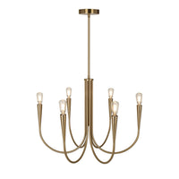 Artcraft - AC11926BR - Six Light Chandelier - Bronte - Brass
